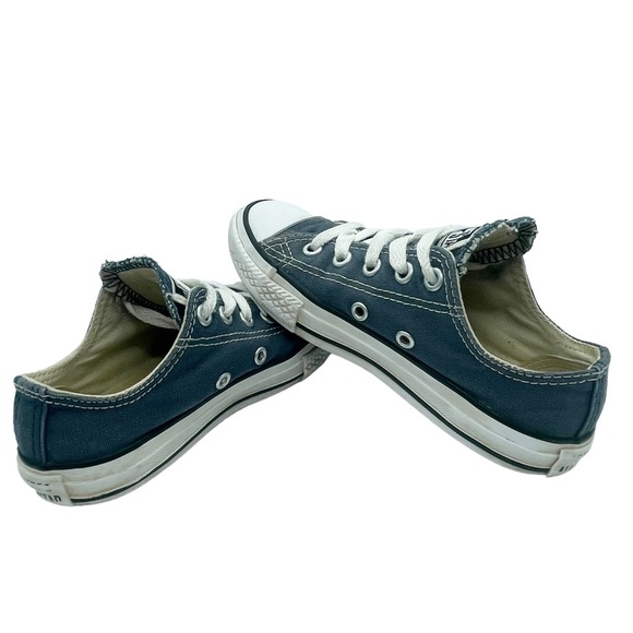 Converse All Star Low Top Sneakers Size Youth 11 Navy Canvas Lace Up - Picture 10 of 15